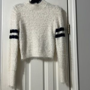 Mock Neck Cropped Sweater